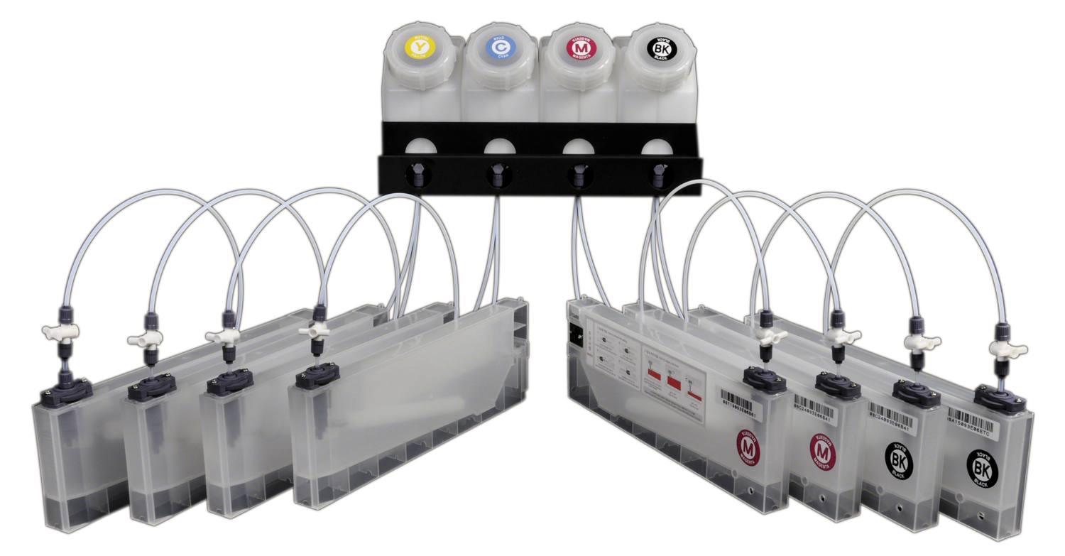 easyTank Ink Supply System with 4 tanks and 8 cartridges for Mimaki JV3 with Solvent ink