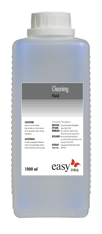 Cleaning Fluid for Dye, Pigment or Sublimation inks, 1 Liter