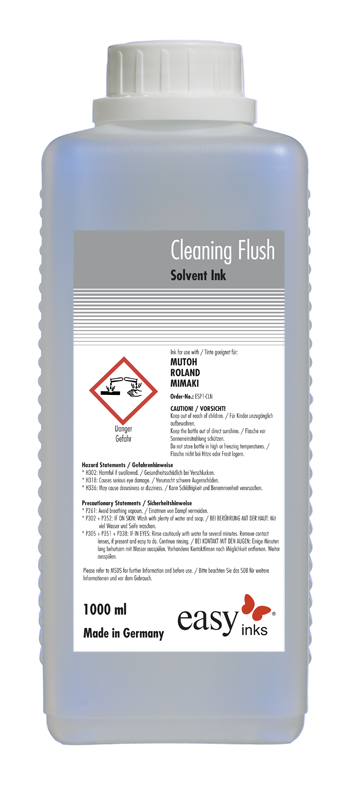 Cleaning Flush for HP DesignJet 8000, 9000, 10000 und Seiko ColorPainter, 1000ml bottle