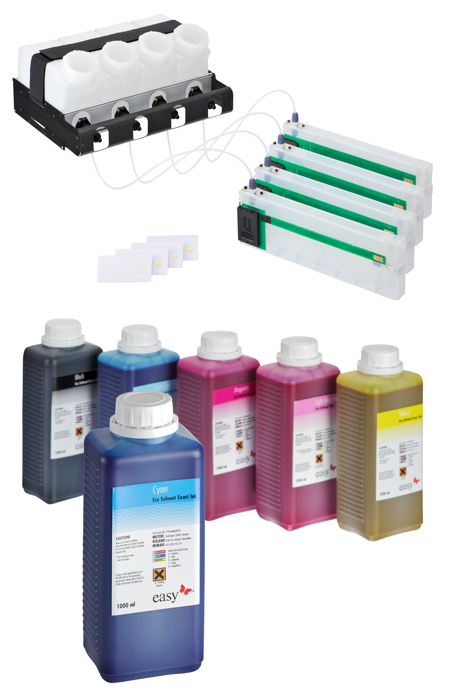 Blockoffer easyTank Continuous Ink Supply System for 1 x 4 colors, incl. 1 Liter Tinte pro Farbe